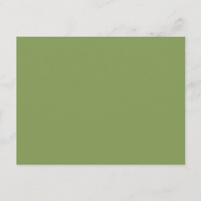 Moss Green Accent Background Colour Customise this Postcard (Front)