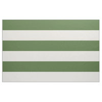 Moss Green and Ivory Wide Stripes Large Scale