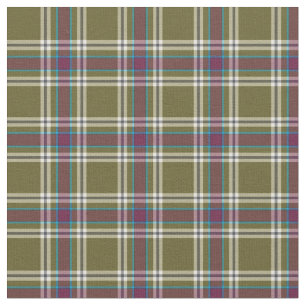 Moss Green and Purple Fashion Plaid Fabric