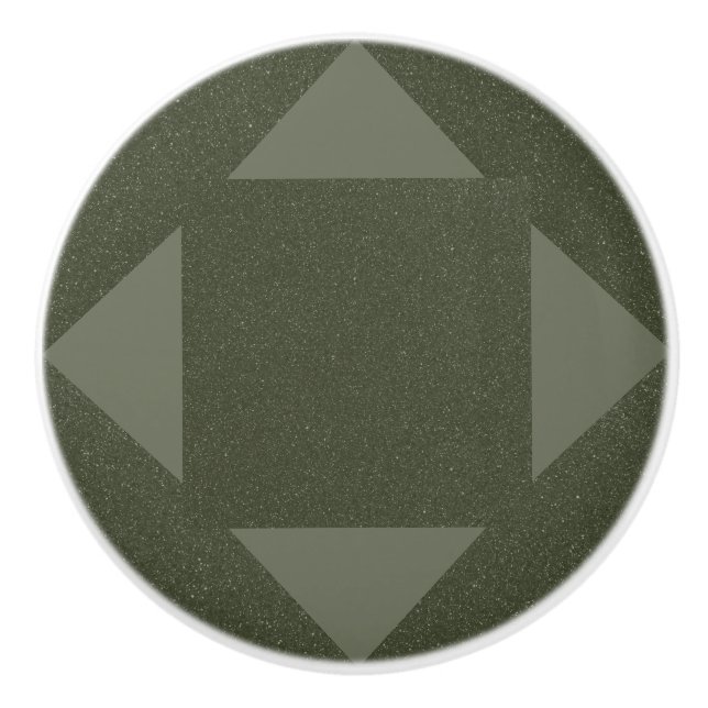 Moss Green Arrow Geometric Drawer Pull – Customise (Front)