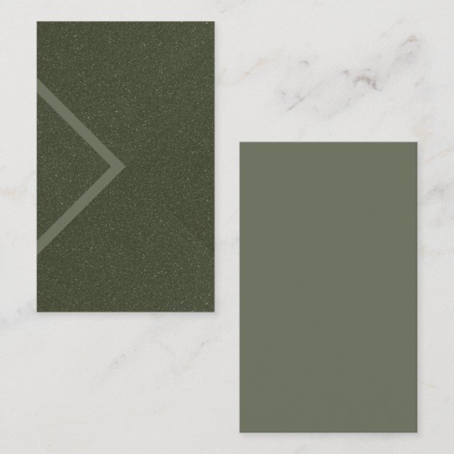 Moss Green Arrow Texture Business Card – Customise (Front/Back)
