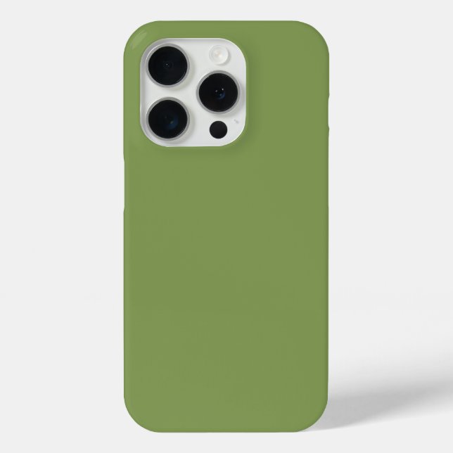 Moss Green Background Colour Customise this Case-Mate iPhone Case (Back)