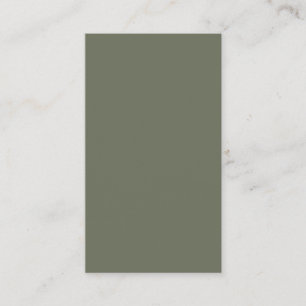 Moss Green Blank Business Card