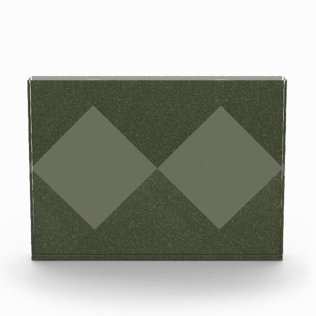 Moss Green Bold Diamond Acrylic Photo Block (Front)