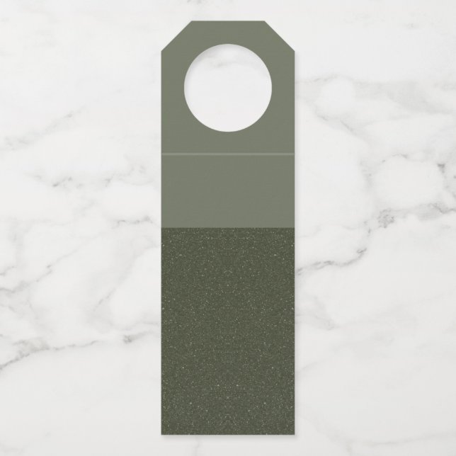 Moss Green Bottle Tag – Matte Over Noise (Custom) (Front)