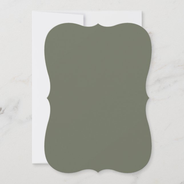Moss Green Bracket Flat Card (Customisable) (Front)