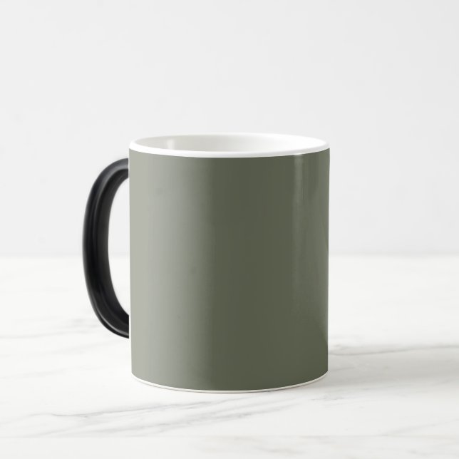Moss Green Ceramic Mug – Customisable Design (Front Left)