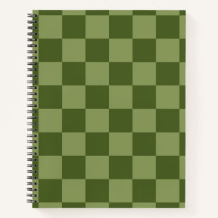 Moss Green Chequerboard Notebook