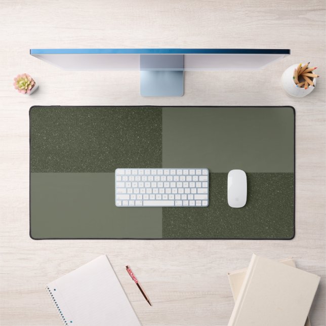 Moss Green Chequered Texture Desk Mat – Customisab (Office 1)