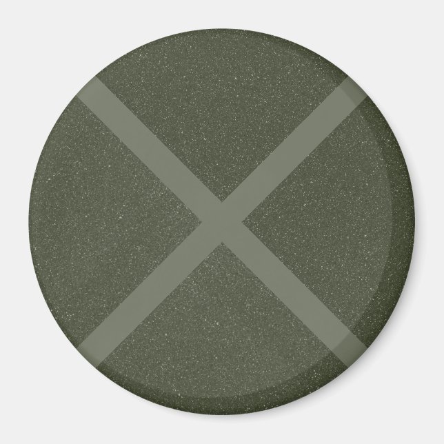 Moss Green Crossed Pattern Magnet (Front)