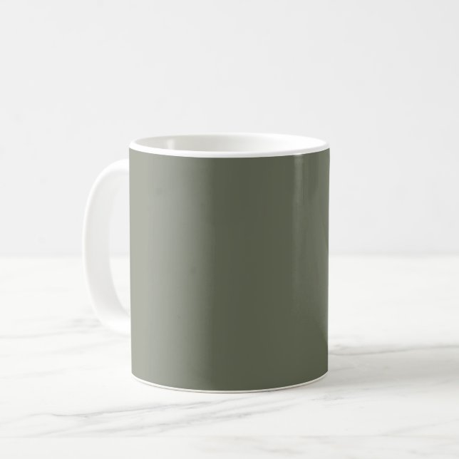 Moss Green Custom Coffee Mug (Front Left)