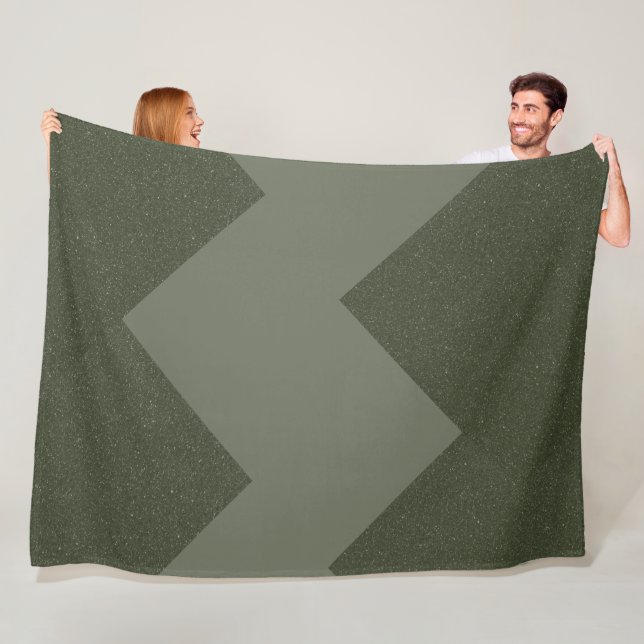 Moss Green Custom Fleece Blanket (In Situ)