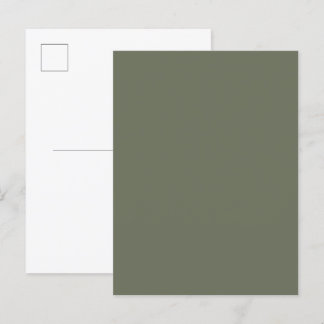 Moss Green Custom Invitation Postcard