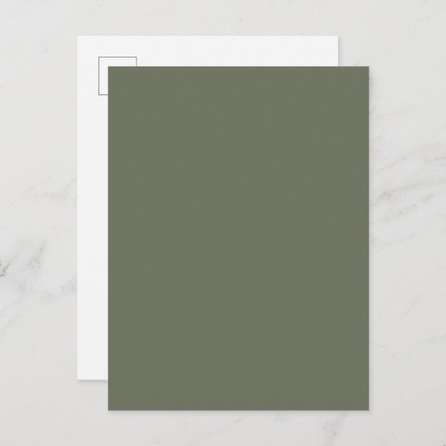 Moss Green Custom Invitation Postcard (Front/Back)