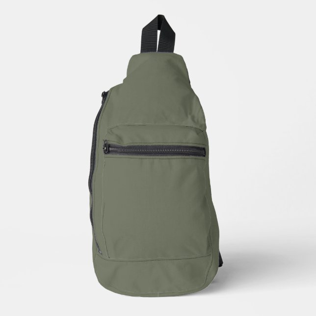 Moss Green Custom Print Cut Sew Bag (Front)