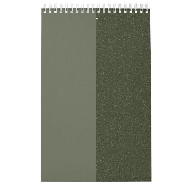 Moss Green Custom Wall Calendar (Cover)