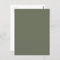 Moss Green Customisable Postcard