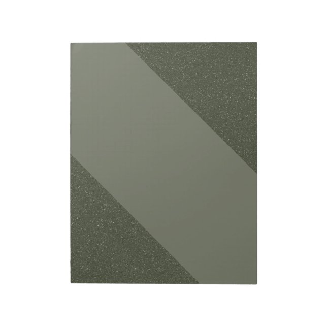 Moss Green Diagonal Stripe Notepad – Customisable (Rotated)