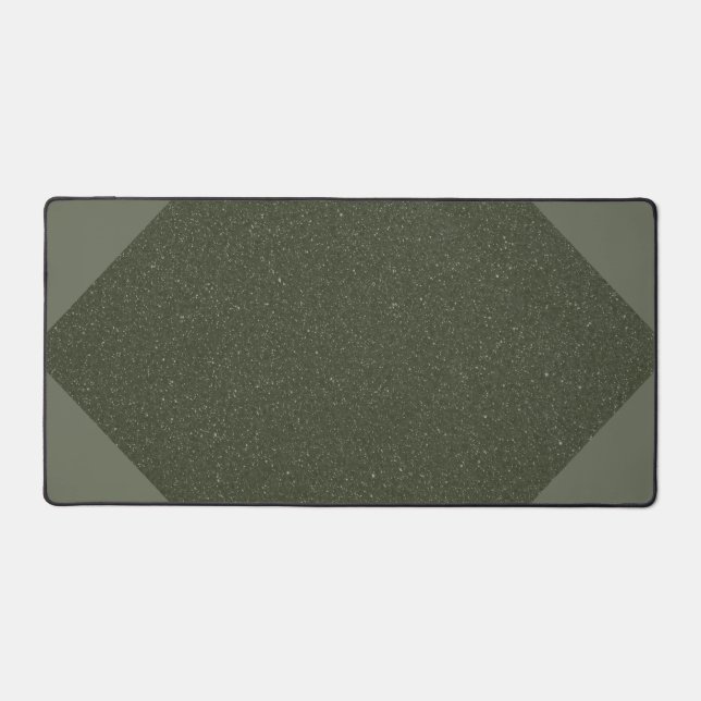 Moss Green Diamond Centre Desk Mat – Customisable (Front)