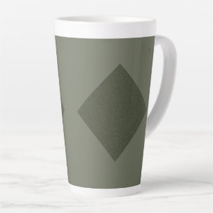 Moss Green Diamond Latte Mug