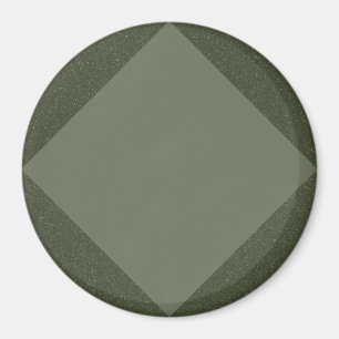 Moss Green Diamond Magnet with Textured Frame