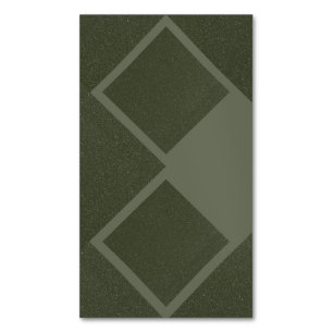 Moss Green Diamond Overlay - Business Card Magnet