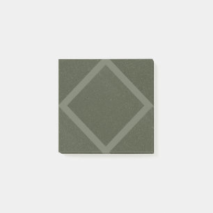 Moss Green Diamond Pattern Sticky Notes