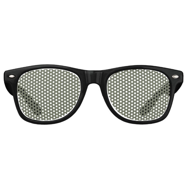 Moss Green Dot Party Sunglasses – Customisable (Front)