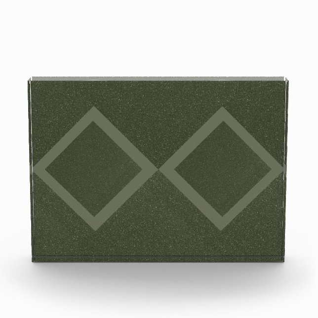 Moss Green Double Diamond Acrylic Photo Block (Front)