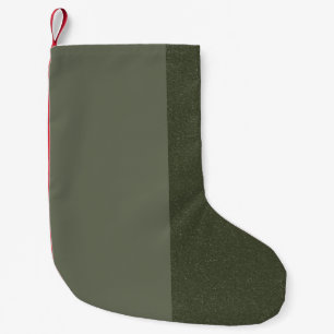 Moss Green Dual-Texture Custom Stocking