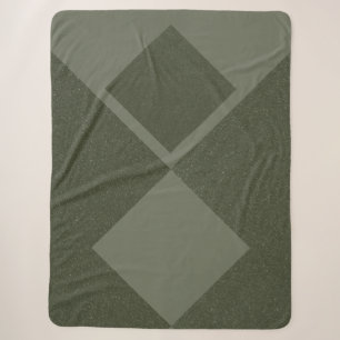 Moss Green Dual Texture Sherpa Blanket