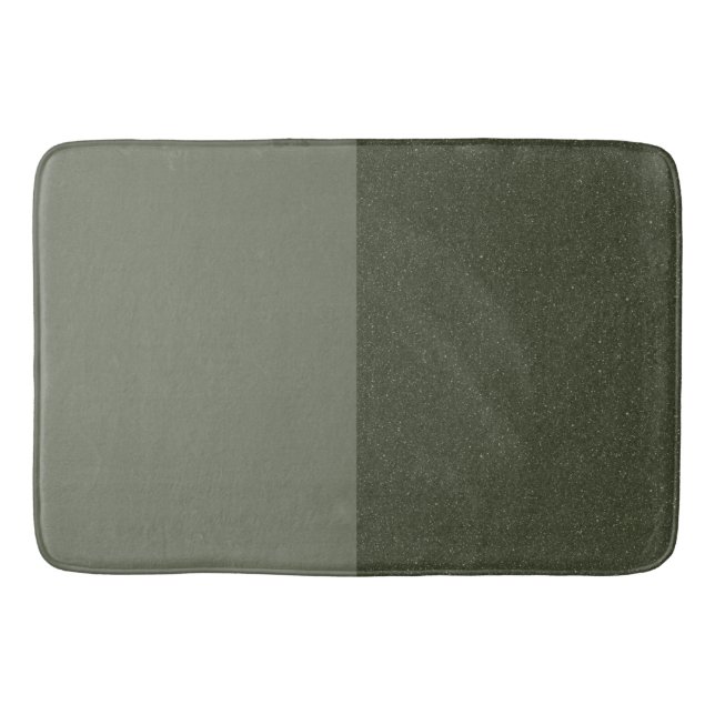 Moss Green Dual-Tone Bath Mat – Customisable (Front)