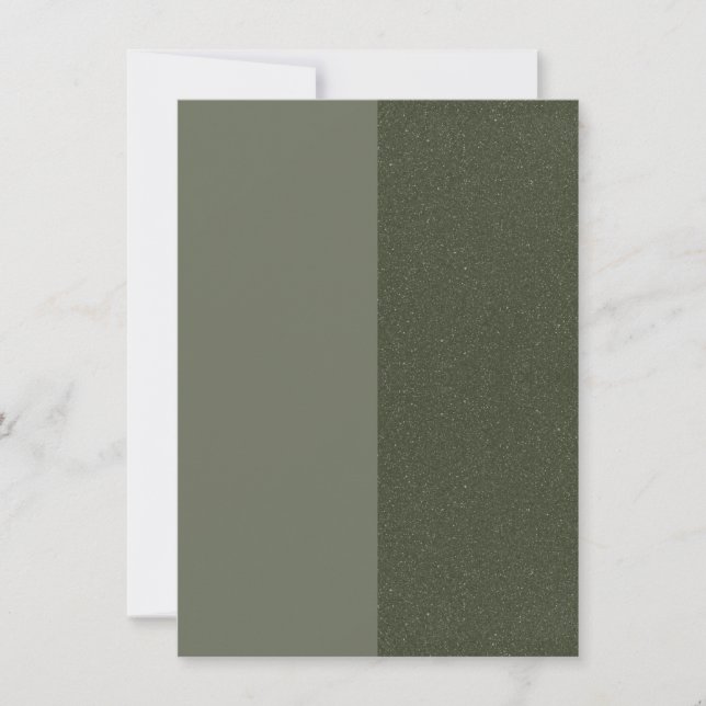 Moss Green Dual-Tone Save the Date – Customisable (Front)
