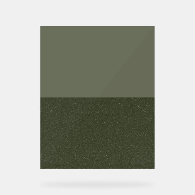 Moss Green Duo Panel Acrylic Sign – Customisable (Front)