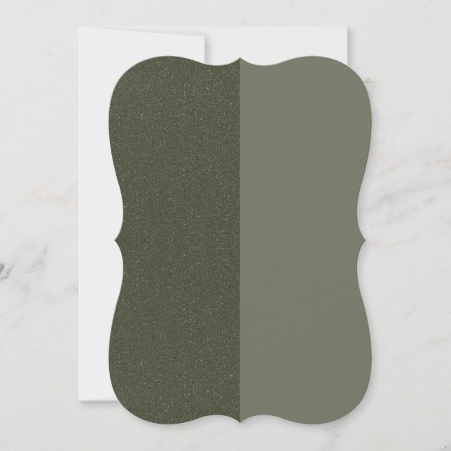 Moss Green Duo-Texture Bracket Card – Customisable (Front)