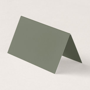 Moss Green Folded Business Card – Customisable