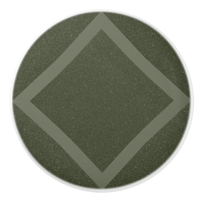 Moss Green Framed Diamond Drawer Pull – Customise (Front)