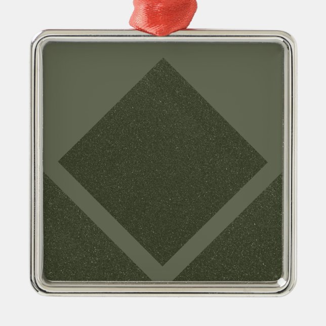 Moss Green Framed Diamond Ornament (Front)