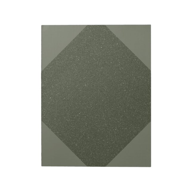 Moss Green Geometric Custom Notepad – Customisable (Rotated)