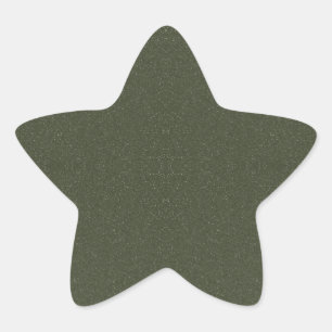 Moss Green Glitter Star Custom Sticker
