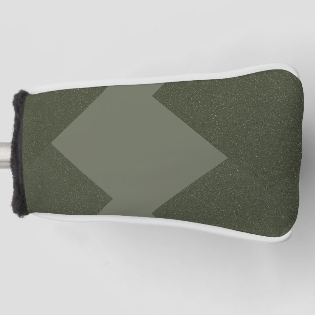 Moss Green Golf Head Cover Zigzag Design (Front)