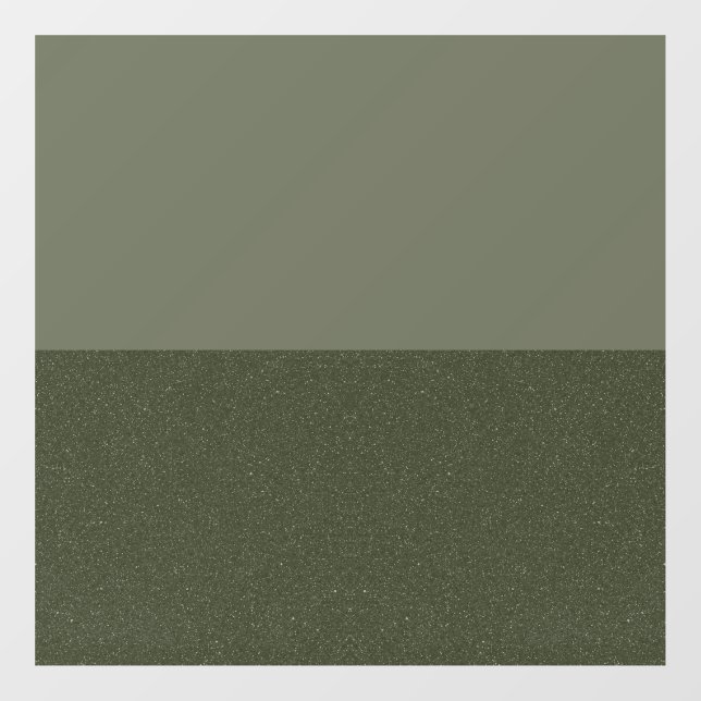 Moss Green Half & Half Window Cling – Customisable (Sheet)