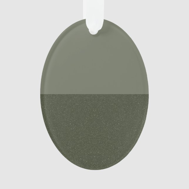 Moss Green Horizontal Split Acrylic Ornament (Front)