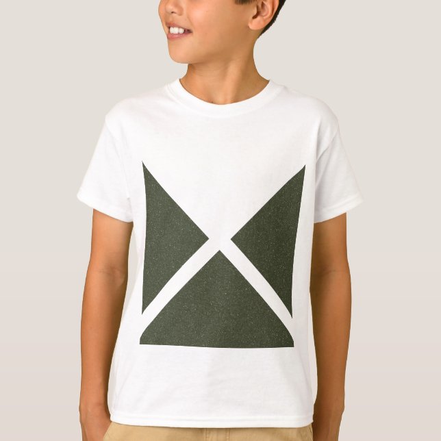 Moss Green Minimal Triangle Tee - T-Shirt (Front)