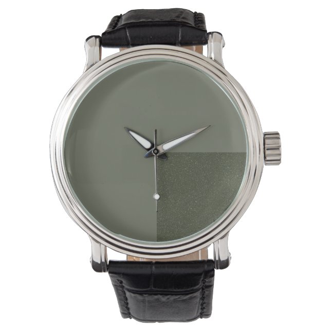 Moss Green Minimalist Watch – Customisable eWatch (Front)