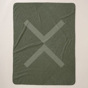 Moss Green Modern X Sherpa Blanket – Custom