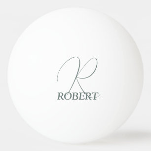 Moss Green Monogrammed Ping Pong Paddle Ball