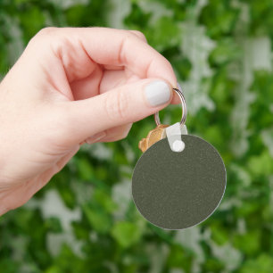 Moss Green Noise Effect Custom Keychain