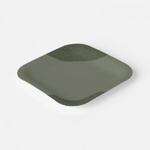 Moss Green Noise-Effect Paper Plate