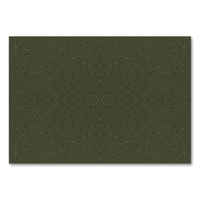 Moss Green Noise Effect Table Card – Customisable (Front)